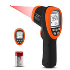 -58℉~2732℉ Digital Pyrometer 30:1 Dual Laser Industrial IR Temperature Gauge,High Heat Infrared Thermometer Gun Orange(NOT for Human Temp Test)