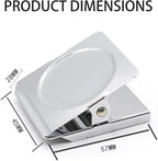 Square Strong Magnetic Clips, 1.8"-9 Pcs, 45 mm, Silver, Refrigerator Magnet Clips, Magnets, Office Supplies, Photo Displays