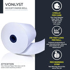 Receipt Paper Roll 3 1/8 x 230 for Square Register and Square POS System connected to Star Micronics Thermal Printer (Pack 06 rolls)