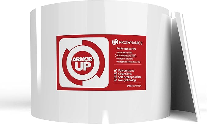 ARMOR UP 6"x40" Clear Paint Protection Film8-mil TPU Automotive Protector Wrap for Bumper, Door Bottoms, HOV Stickers, Rocker Protection - UV Protection, Non-Yellowing, Self-Healing