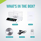 LICHEN Lab Scale 100gram x 0.001g High Precision Analytical Balance with Windshield Digital Display Jewelry Balance(100g,1mg)
