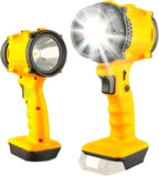 LED Work Light Compatible with DEWALT, Portable Dual Head Handheld Spotlight with 600 Yard Distance - 64W LED Lighting for Dewalt 18V 20V Max Battery for Outdoor Construction, Battery Not Included