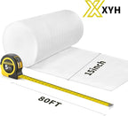 XYH Packing Foam Rolls,15 "Wide X 160' Length Foam Wrap Rolls, Moving, Shipping, Glasses, China, Dishes, Stuffing of Carton, with 60 Pcs Fragile Stickers.