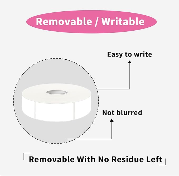 1000 Blank Removable Freezer Labels, Blank Removable Labels Water Oil Resistant with Perforation Line for Food Containers Jars Pantry Organization (Each Measures 1x 3 Inch)