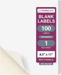 NextDayLabels - Full Page Labels 8.5 x 11 - White Shipping Labels - 8.5 x 11 Label Paper for Printer - Large Blank Matte Sticker Printer Paper - Laser/Inkjet Printer Labels (1 Per Sheet, 100 Labels)