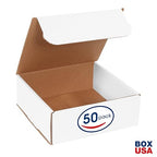 Box USA BM883 8"L x 8"W x 3"H, White (Pack of 50)