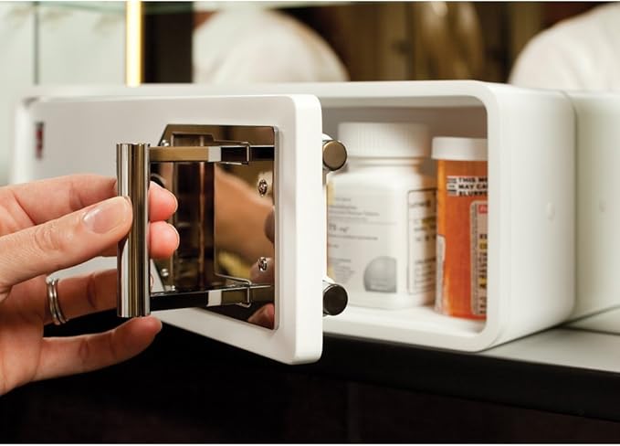 Medicine Cabinet Safe-Barrel Key Lockbox