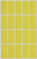 Royal Green Small Stickers Writable Labels in Yellow 1.57 inch x 0.75 inch (40mm x 19mm) - 2000 Pack
