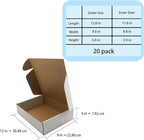 12x9x3 inch Shipping Boxes, White Corrugated Cardboard Box Literature Mailing Shipping Packaging Recyclable Storage Boxes and Craft Gifts Giving Products Business White Box Set of 20 (12''x9''x3'')