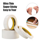 LLPT Double Sided Woodworking Tape 1/2" x 150Ft Each 3 Pack Double Face Turner Woodworker Adhesive Tape Removable Residue Free for Wood Template (WT05150W3)