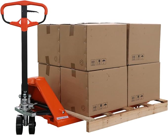 Tory Carrier Manual Pallet Jack 5500 Lb. Capacity,Industrial Pallet Truck 48 × 27 Fork Size Standard Heavy Duty Hand Trucks