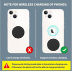 SALEX Phone Metal Stickers for Magnetic Mount - Replacement Set of 16 Car Magnet Square Metal Plates Inside Cell Phone Case. Black Sticky Small Thin Iron Discs with 3M Adhesive Backing for Crafts DIY
