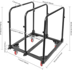Undercat Steel Panel Truck, Heavy Duty Lumber Drywall Dolly, 1400lbs Platform Truck with 4 Swivel Casters, Flatbed Cart with 3 Side Handrails & Bottom Crossbar for Warehouse, Garage, Home, Black
