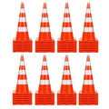 BATTIFE Traffic Safety Cones 36 Inch with Handheld, Orange Cones with Reflective Collar, Cones for Parking Lot, Sport & Driving Training, Road Safety, Construction Events (48 Cones)