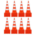 BATTIFE Traffic Safety Cones 36 Inch with Handheld, Orange Cones with Reflective Collar, Cones for Parking Lot, Sport & Driving Training, Road Safety, Construction Events (48 Cones)