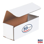 Box USA BM833 8"L x 3"W x 3"H, White (Pack of 50)