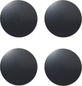 SALEX Replacement Metal Plates Set for Magnetic Car Phone Holders, Wall & Air Vent Mounts, Cases, Magnets. Kit of 4 Black Round Iron Discs Without Holes. 3M Adhesive Backing. Matte Steel Sheets 4 Pack
