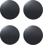 SALEX Replacement Metal Plates Set for Magnetic Car Phone Holders, Wall & Air Vent Mounts, Cases, Magnets. Kit of 4 Black Round Iron Discs Without Holes. 3M Adhesive Backing. Matte Steel Sheets 4 Pack