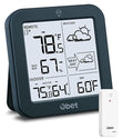 Indoor Outdoor Thermometer Wireless Weather Station, Battery Powered Inside Outside Thermometers Remote Temperature Humidity Monitor with Backlight and Dew-point for Office Bedroom Greenhouse (500 Ft)