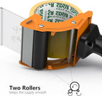 Fast Reload 3 Inch Wide Large Tape Gun Dispenser Packing Packaging Sealing Cutter (TG04-ORG)