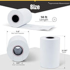 Azure Zone, Thermal Paper Rolls 2-1/4 X 50ft, 50 Rolls, Fits Most POS Machines and Cash Registers, Great for Businesses and Sales