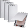 Seajan Aluminum Clipboard with Storage Metal Clip Board Folder Letter Size Form Holder Portfolio Clipboard Binder Clip Posse Box for Nurse Police Office Stationery Items 14 x 9.2 x 2 Inches (2)