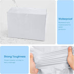 Metronic Poly Mailers 24×24 50 Pcs Large Shipping Bags for Clothes Plastic Mailers Strong Self Seal Adhesive Shipping Envelopes for Small Business Tear-resistant Mailer Bags Mailing Envelopes White