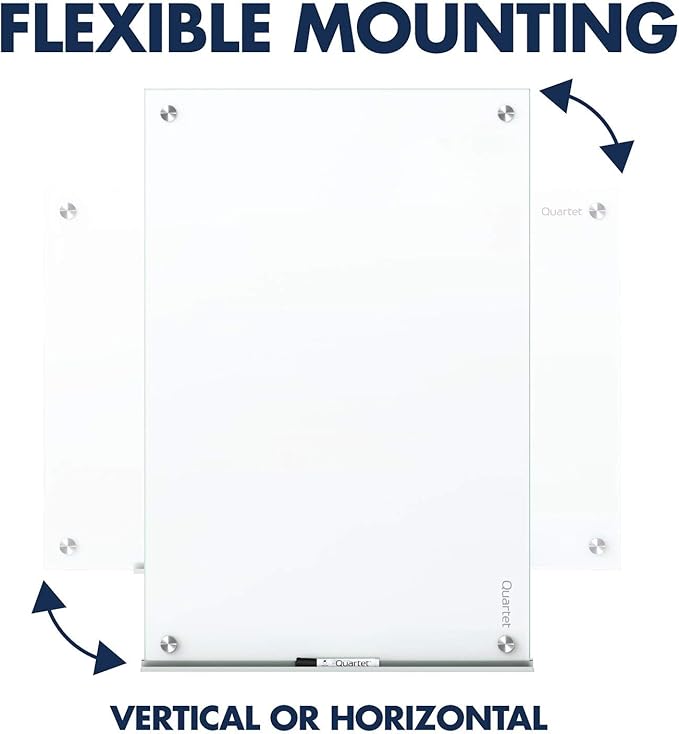 Quartet Dry Erase Board, Magnetic Whiteboard 6' x 4', Glass Board for Wall, Infinity, Brilliance White (G27248W)