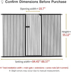 Lumizone Extra Tall Cat Gate 55.12" High Pressure Mounted Extra Wide 2025 New (17 Sizes) 1.37" Gap No Drilling Auto-Close One-Handed Operation Tall Pet Gate for Dogs(Black, 55.12" H x 84.45"-88.57" W)