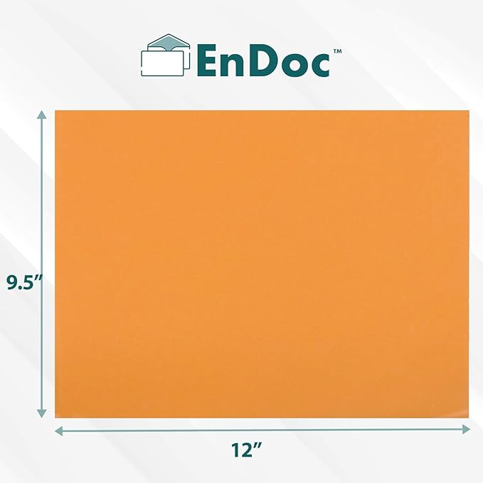 EnDoc 9 1/2 x 12 1/2 Clasp Envelopes - 100 Pack - Brown Kraft Catalog Envelopes Gummed Seal Closure – 28lb Heavyweight Paper 9.5x12.5 inch Envelopes for Home, Office, Business, Legal or School.