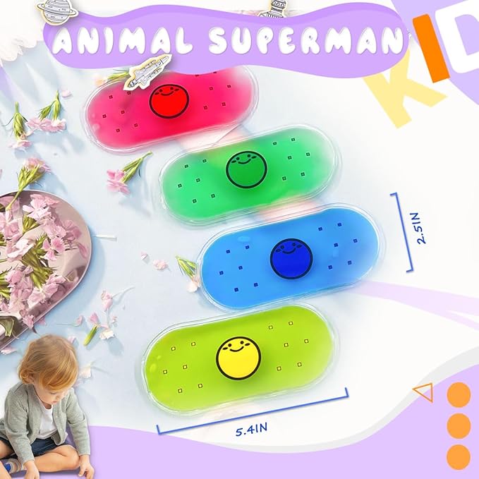 Kids Ice Pack, Hot or Cold Pack Gel Cooling Pad, Reusable for Injuries Medical Health,Swelling and Pain Relief, Tired Eyes, Child Injury, Headache, Sinus Relief (Smiling Ice Bag)