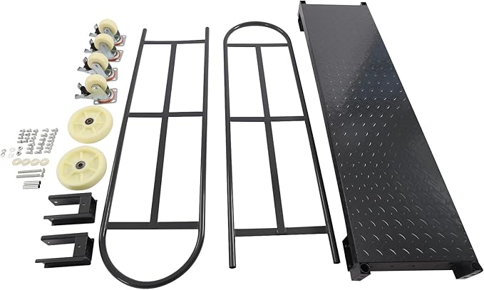 65"x16" U-Boat Steel Platform Cart Dolly with Removable Handles & 6pcs Wheels,Heavy Duty Industrial Narrow Aisle Hand Truck for Warehouse Transport,2000 lbs Capacity