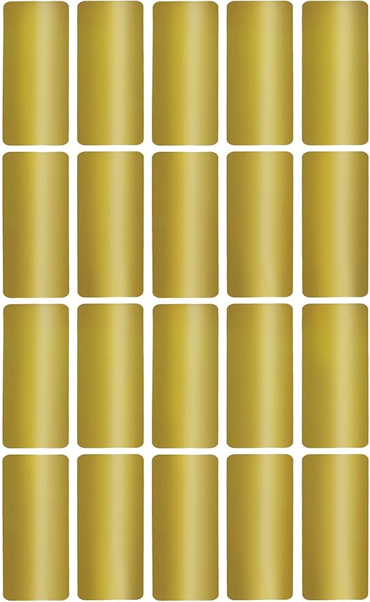 Royal Green Rectangular Gold Stickers Adhesive Labels Rectangle 40mm x 19mm (1.57 inch x 0.75) Great for Envelope Seals and All Purpose - 300 Pack