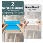 500 Pcs Large Moving Labels for Boxes 3 ×5 Inch Vinyl Self Adhesive Rectangle Stickers Color Coding Labels Waterproof Removable for Storage Bins Classroom Office Warehouse, Fluorescent Blue