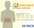 HORLIMER 7x5x4 inches Shipping Boxes Set of 50, Brown Corrugated Cardboard Box Literature Mailer