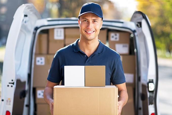Eupako 4x4x4" Cardboard Box Mailers 25 Pack White Cube Corrugated Small Shipping Boxes for Mailing