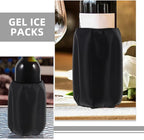 2Pcs Reusable Wine Cooler Sleeve Leakproof Insulated Gel Ice Packs for Wine and Beer Bottles Portable Bottle Cooler Bags for Camping and Outdoor Use