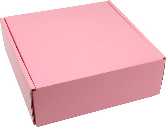 Small Pink Shipping Boxes for Small Business Pack of 25-8x8x4 inches Cardboard Corrugated Mailer Boxes for Shipping Packaging Craft Gifts Giving Products