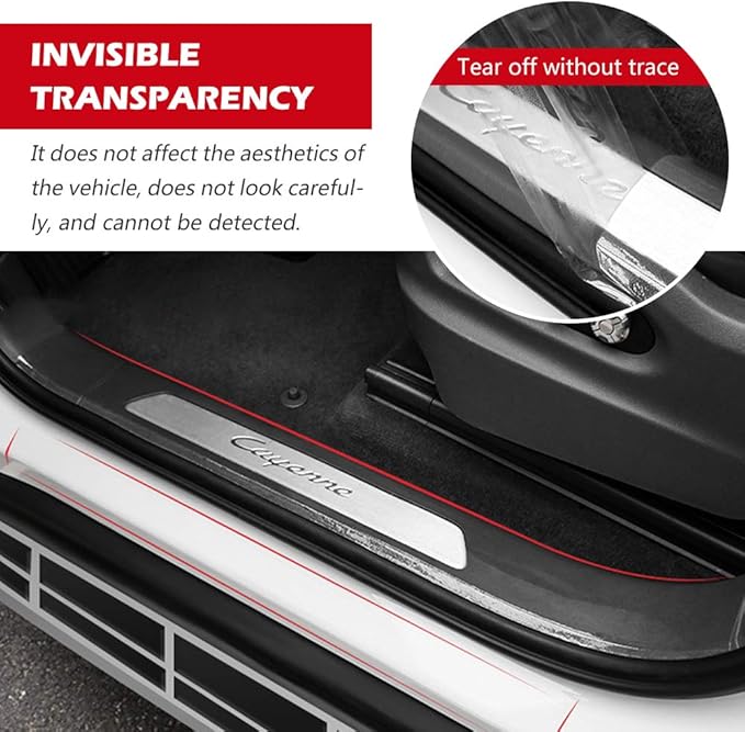 CloudBuyer Universal Door Edge Protector, Clear Sill Guard Film with Anti-Collision Protection for Vehicles (33Ft x 2In, Transparent)