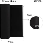 AMZQNART EVA Foam 12mm, Cosplay Foam 16x59 inch Black, High Density 90 kg/m³, for Craft Projects Cosplay Costumes, Fake Weapons, Decorations, Christmas, Easter, Thanksgiving, etc.