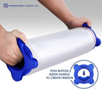 International Plastics Co. 18" Stretch Film/Wrap 1500 feet 7 Layers 80 Gauge Industrial Strength up to 800% Stretch 20 Microns Adhering Packing Moving Heavy Duty (Clear, 1 Pack - Tension Handles)