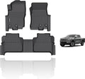 KELCSEECS® Floor Mats Custom for Nissan Frontier Crew Cab 2022-2026(Not for 2nd with Under Seat Speaker),All Weather Protection TPE Heavy Duty Non-Slip Liners Full Set Frontier Accessories,Black