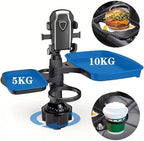 5 in 1 Car Table Tray，Mobile Phone Holder Car Cup Holder Tray ，360° Rotation Cup Holder Tray for Car，Compatible with Vehicles, Car, Road Trip Essentials