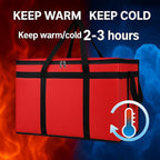 Bodaon Insulated Food Delivery Bag With Hard Bottom, XXXL Pizza Cooler Bags, Rideshare Delivery Bag, Grocery Shopping bag, Thermal Cold/Hot Styrofoam Carrier for Travel/Catering/Car
