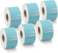 BETCKEY Colored Labels Compatible with Dymo 30321 (1-4/10" x 3-1/2") Large Address Labels, Compatible for Dymo LabelWriter Thermal 450, 4XL & Zebra Desktop Printers [6 Rolls, 1560 Labels, Light Blue]