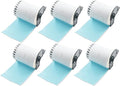 BETCKEY - Continuous Length Shipping Labels Replacement for Brother DK-2243 (4 in x 100 ft), Compatible with Brother QL Label Printers [6 Rolls/Continuous Labels, Light Blue]