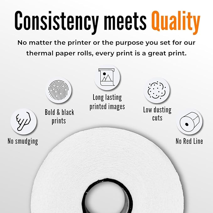 3 1/8 X 230 Thermal Paper Rolls (30 Rolls/Box) – BPA-Free Rolls for POS Systems, Cash Registers & Credit Card Machines