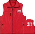 YOWESHOP Lightweight Zip-Up Safety Vest with Pockets for Outdoor Activities,Custom Logo Sleeveless Windbreaker