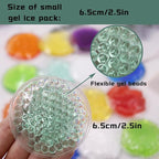 Boo Boo Ice Packs - 8 Small Gel Bead Cold Compress Packs, Instant Pain Relief for Injuries, Teething, Bumps & Bruises - Child-Safe Cooling Pads for First Aid Kits