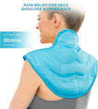Comfytemp Ice Pack for Neck Shoulders Pain Relief, FSA Approved HSA, Resuable Large Gel Shoulder Cooling Wrap for Upper Back, Cold Compress Physical Therapy for Cervical Injuries, Men Women Gift